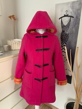BENETTON Kinder Mädchen Wolle Winter Dufflecoat Mantel Kapuze Pink Gr. L / 10