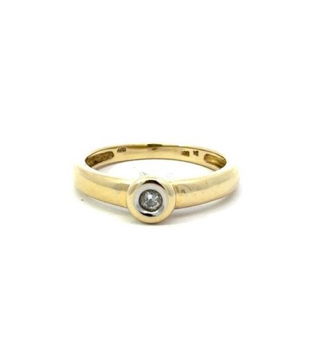 Solitär diamant ring - diamant,