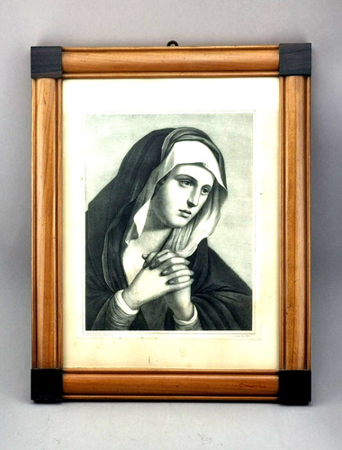 Biedermeier lithographie nonne - lithographie,