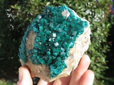 Mineralien Groß Dioptas Grün Auf Matrix Kazakhistan