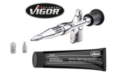 VIGOR Mini-Fettpresse Inkl. Adaptern + 100g Fett WOW Mini Grease Gun Bike Auto