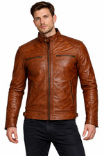 Herren Motorrad Lederjacke