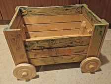 Kinder-Spielzeugkiste mit Rollen Holz 54x 38x 28 cm