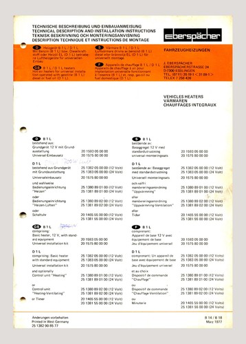 Eberspächer heizgeräte b1l - eberspächer,