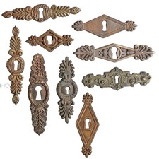 Möbel Beschlag antik klassizistisch Bronze Raute Palmette Schlüsselschild