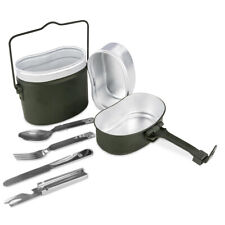 Bundeswehr Essgeschirrset Bund Essbesteck BW Aluminium Kochgeschirr Camping Set