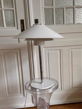 Mid Century Space Age Tischlampe Christian Hvidt für Nordic Solar Weiß Metall