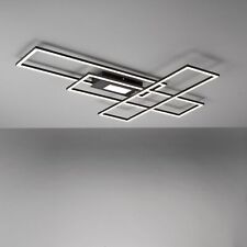 Paul Neuhaus Deckenleuchte Asmin Edelstahl schwarz Lichteffekte LED 45 Watt