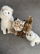 Vier Plüschtiere WWF (Hase