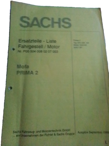 Ersatzteilliste sachs hercules - ersatzteilliste,