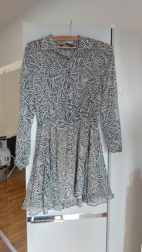 Minikleid chiffon kreppkleid - minikleid,