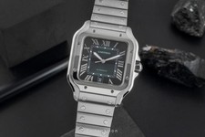 Cartier Santos Stahl Green