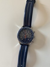Herren Armbanduhr Chronograph Detomaso Firenze Blau   Batterie läuft