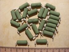 23 x Last Widerstand 3R3 3,3R 5W 5% gebraucht mit Keramikperlen Lot1/3 RM=20mm