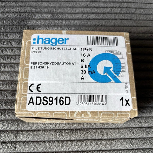 Hager rcbo ads916d - hager,