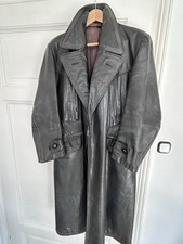 Motorrad Ledermantel 50/60ziger Jahre sehr gut verarbeitet  (Otto Blume)