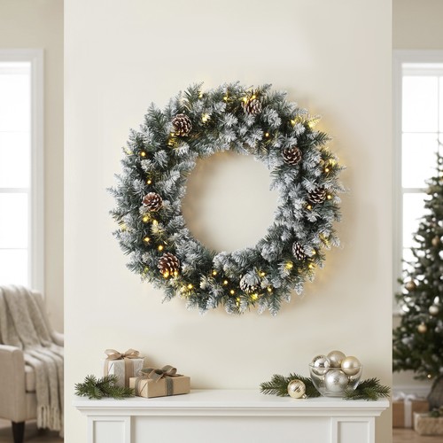 Homcom weihnachtskranz cm - weihnachtskranz, 60