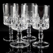 4 Weingläser 14,5 cm Gläser Eisch Kristall Kreuz Kugel Schliff Second Hand ReUse