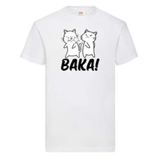 Baka! | böse Katze | Ohrfeige | Comic | Runterhauen T-Shirt Weiß