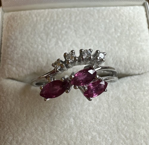 Ring 585 rubine - wg, rubine,