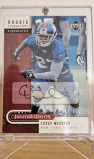 Top Corey Webster 2005 Upper Deck NFL Foundations #209 Rookie RC AUTO #305/699
