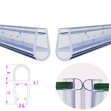 Ersatzdichtung Duschkabine Wasserabweiser Schwallschutz Dichtung für 5-8mm Glas