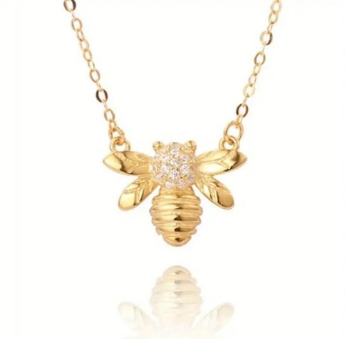 Goldene stilvolle halskette - goldene,