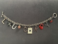 Armband Bettelarmband Charm Rockabilly Lucky Würfel Glück Marienkäfer Kleeblatt