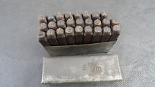 alter Satz A-Z 5 mm Schlagbuchstaben Schlagpunze Oldtimer Typenschild