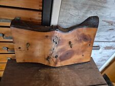 antike Garderobe Natur  Hartholz 44cm x 32 cm x 2,6 cm mit 3 Haken Eigenbau