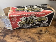 Vintage Action Man Cherilea Military Jeep & Supply Trailer Boxed Plus Figur