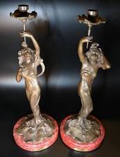2 Jugendstil Kerzenhalter in