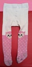 Strumpfhose Baby Kind Mädchen Größe 74-80 weiß rosa Eule Topomini