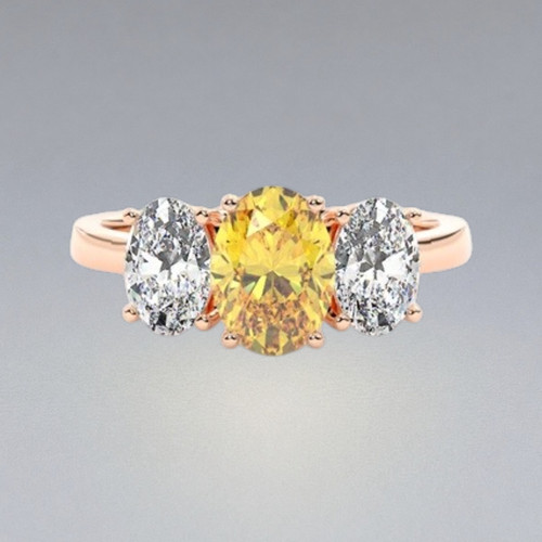 Diamant ehering rotgold - 18,