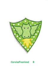 Wappen mit Drachen 1 Aufnäher