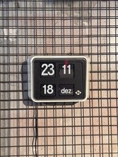 TN Klappzahlen-WANDUHR Flip Clock Kunststoffgehäuse 70er/80er Jahre