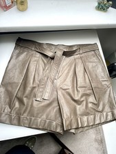 Marc Cain Nappaleder Hose, kurze Lederhose Gr. 38