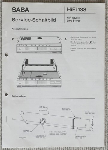 Serviceanleitung saba hifi - serviceanleitung,