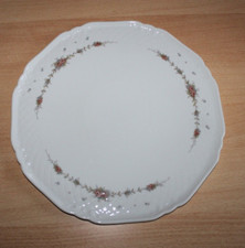 Bavaria Eschenbach La Reine Form 800 Tortenplatte Dekor braune Rose mit Laub