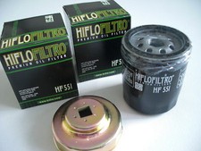Moto Guzzi 2 x Ölfilter Hiflo HF551 Ölfilterschlüssel 1100, 1200, MGS-01 Corsa