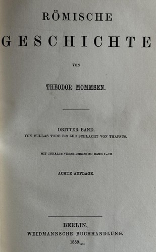 Buch theodor mommsen römische - buch,