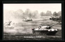 Ansichtskarte Bundeswehr, Standardpanzer Leopard 1 im Gelände 