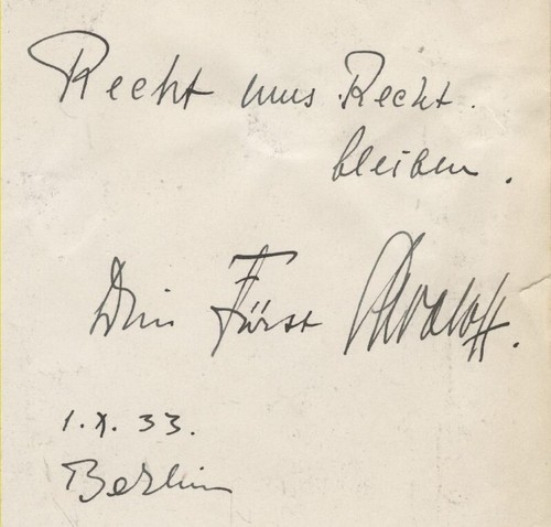 Autograph fürst pavel - autograph,