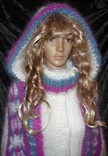 PONCHO STRICKJACKE MOHAIR
