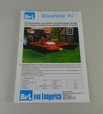 Prospektblatt / Broschüre BvL Siloverteiler KV