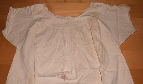 Antikes leinen damen nachthemd - leinen,