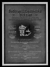 Alte Reklame Werbung 1925 Buderus Eisenwerke Wetzlar Kohlenbergbau Hochöfen ….