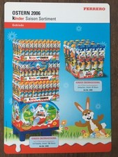 Ü-Ei Werbeblatt Ostern Gebinde 4er Pack u. Schokolade Glanzpapier 2Seiten 2006