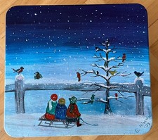 alte Weihnachtsdose / 1975 / Plätzchen  Nostalgie Blechdose rechteckig