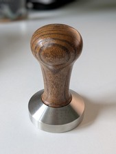 Motta 8100/M Tamper aus Edelstahl, planar mit Echtholzgriff 58mm Rancilio Silvia
